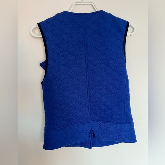 NWT Sanctuary Blue Quilted Moto Vest Asymmetrical Zip Size S - Picture 7 of 8